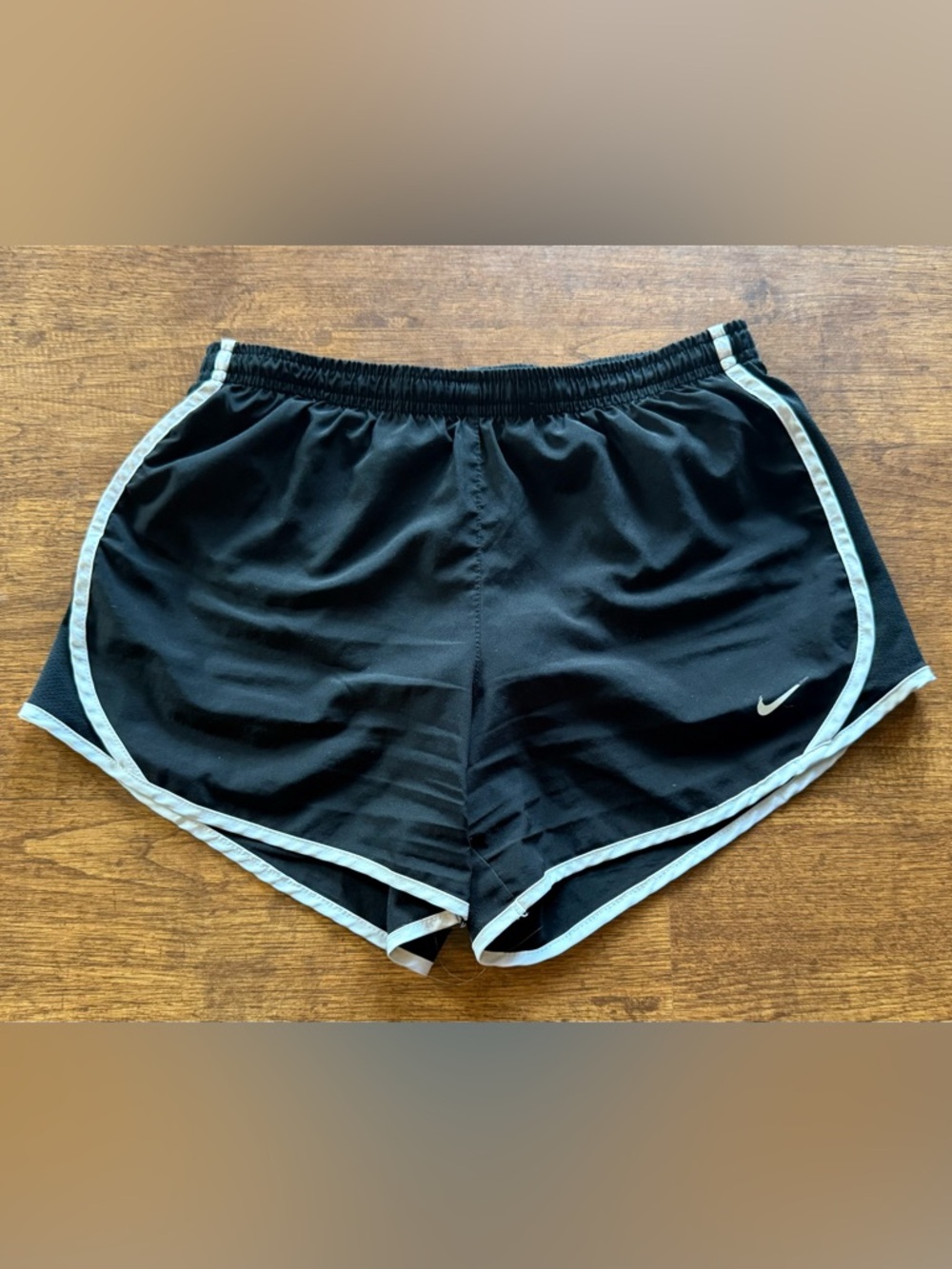 Girl’s Nike Dri-FIT Shorts Large – Black with White Trim